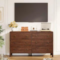 6 Drawer Dresser, Storage Organizer with Sturdy Metal Handle, TV Stand for 55 inch TV, Chest of Drawers for Living Room, Hallway, Closet
