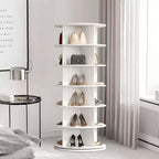 Meuble à chaussures rotatif sur pied 360°, Tour de rangement à chaussures rotative circulaire, Présentoir à chaussures rotatif vertical, Adapté pour l'entrée