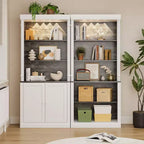 Meuble de cuisine avec éclairage LED et rangement suspendu, adapté aux salles à manger et salons.