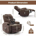 Fauteuil inclinable, fauteuil inclinable à bascule pivotant à 360° pour adultes, pour salon, chambre, maison