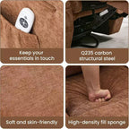 Fauteuil inclinable, fauteuil inclinable à bascule pivotant à 360° pour adultes, pour salon, chambre, maison