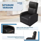 PU Leather Recliner Chair, Lazy Single Seater with Side Pocket, Tall Back & Wide Padded Arms, Home Theater Seat for Living Room, Bedroom