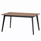 Royal Hampton Dining Table, 59 Inch Rectangular Brown Top, Scandinavian Black