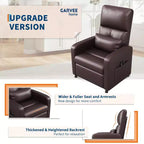 Fauteuil inclinable électrique COZONY avec chauffage et massage, inclinable électrique réglable en cuir PU, dossier haut, siège rembourré, canapé de cinéma maison pour salon