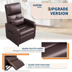 Fauteuil inclinable électrique COZONY avec chauffage et massage, inclinable électrique réglable en cuir PU, dossier haut, siège rembourré, canapé de cinéma maison pour salon