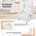 Fauteuil inclinable électrique COZONY avec chauffage et massage, inclinable électrique réglable en cuir PU, dossier haut, siège rembourré, canapé de cinéma maison pour salon