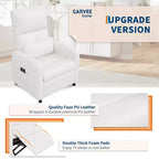 Fauteuil inclinable électrique COZONY avec chauffage et massage, inclinable électrique réglable en cuir PU, dossier haut, siège rembourré, canapé de cinéma maison pour salon