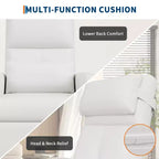 Fauteuil inclinable électrique COZONY avec chauffage et massage, inclinable électrique réglable en cuir PU, dossier haut, siège rembourré, canapé de cinéma maison pour salon