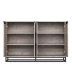 Buffet moderne avec 4 portes et étagères, Armoire de rangement, bahut