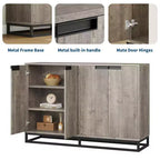 Buffet moderne avec 4 portes et étagères, Armoire de rangement, bahut