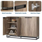 Buffet moderne avec 4 portes et étagères, Armoire de rangement, bahut