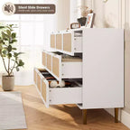 Commode en rotin pour la chambre, armoires de rangement grande capacité pour la garde-robe, convient pour le salon, le couloir et la chambre d'enfant.