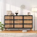 Rattan chest of drawers for the bedroom, large-capacity drawer cabinets for the wardrobe, suitable for the living room, hallway, and children's room.