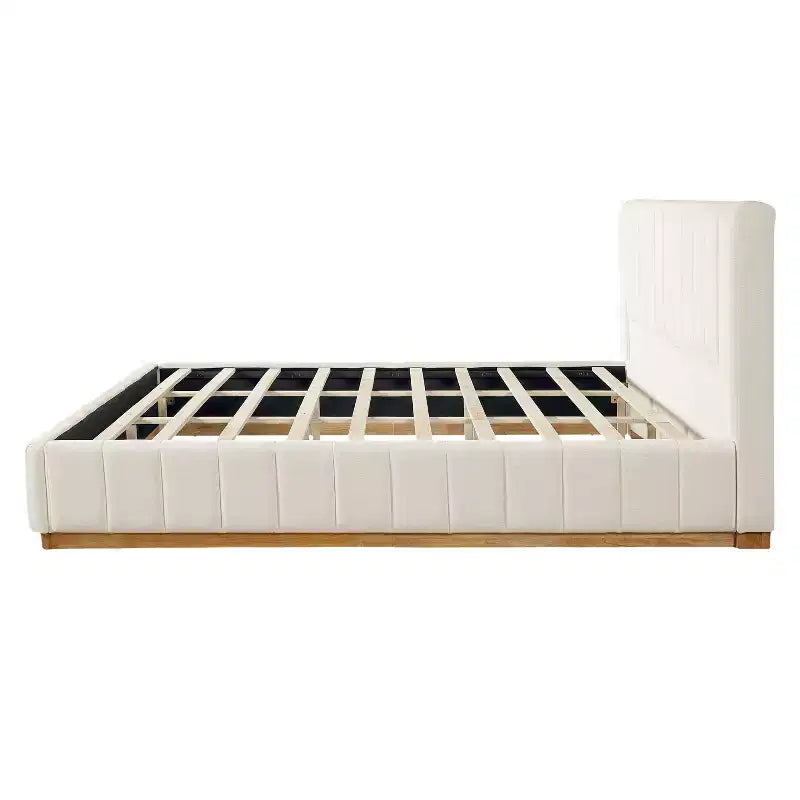 Lit en tissu moderne rayé Christopher Knight Home Buchanan avec tête de lit