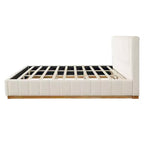 Lit en tissu moderne rayé Christopher Knight Home Buchanan avec tête de lit