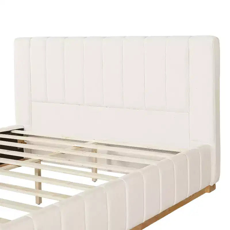 Lit en tissu moderne rayé Christopher Knight Home Buchanan avec tête de lit