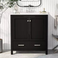 30 Bathroom Vanity with Single Sink, Combo Cabinet Undermount Sink, Bathroom Storage Cabinet with 2 Doors and a Drawer, Soft Closing