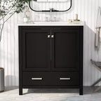 30 Bathroom Vanity with Single Sink, Combo Cabinet Undermount Sink, Bathroom Storage Cabinet with 2 Doors and a Drawer, Soft Closing