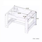 Table de jeu 2-en-1 Whisen Kids avec 7 compartiments de rangement, compatible avec les briques de construction LEGO - Blanc et Vert