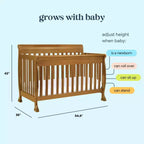 Lit de bébé convertible 4-en-1 Kalani de daVinci