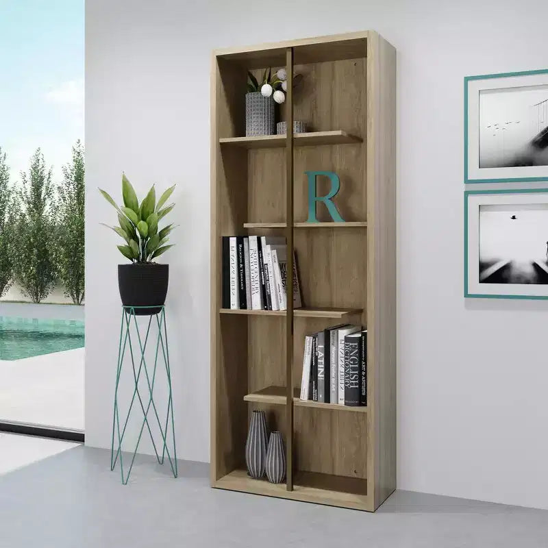 Bibliothèque en bois standard à 5 niveaux Techni Mobili, pin