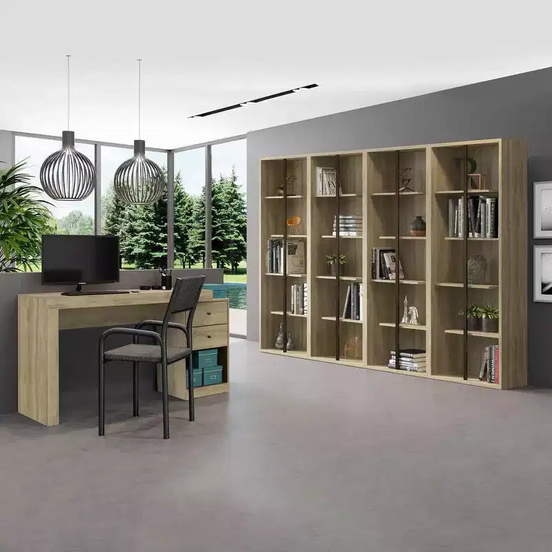 Bibliothèque en bois standard à 5 niveaux Techni Mobili, pin