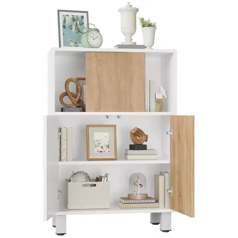Storage Sideboard Buffet Cabinet with Sliding Doors Adjustable Shelves,Floor Standing Display Cabinet, Bookshelf for Living Room