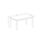 Table de salle à manger HomeStock 7 pièces avec plateau en bois massif finition acajou et 6 chaises Parson