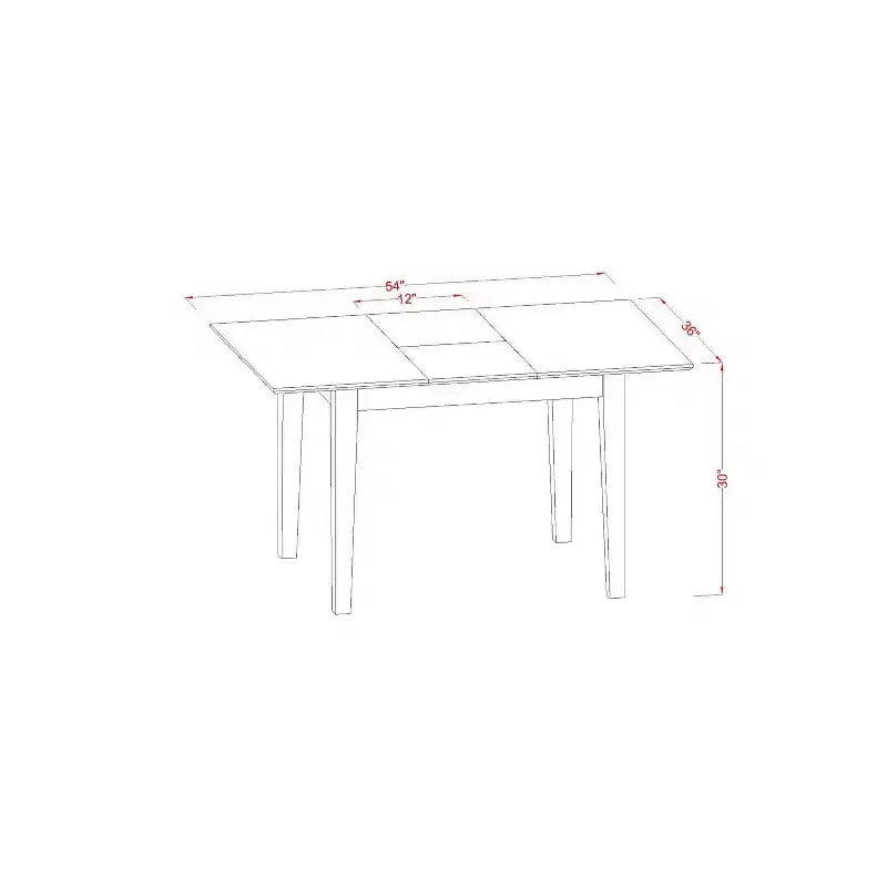 Ensemble de salle à manger 3 pièces HomeStock avec plateau en bois massif et finition brun selle