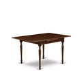 HomeStock 3-Pc Mahogany Finish Rectangular Solid Wood Top with Dropleaf Dining Table Set