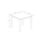 Ensemble de salle à manger hauteur comptoir - Table de bistrot et 2 chaises - Ensemble de cuisine - 36x36 pouces - Fini cerisier noir