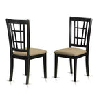 Ensemble de salle à manger vintage 3 pièces - Table à abattants et 2 chaises - Table de cuisine compacte - Finition cerise noire