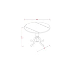 Ensemble de salle à manger vintage 3 pièces - Table à abattants et 2 chaises - Table de cuisine compacte - Finition cerise noire