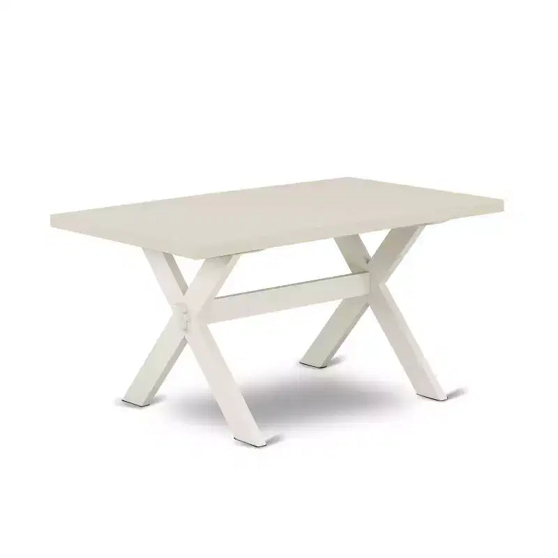 HomeStock 7-Piece Natural Oak Finish Solid Wood Top Dining Table with 6 Parson-Chairs
