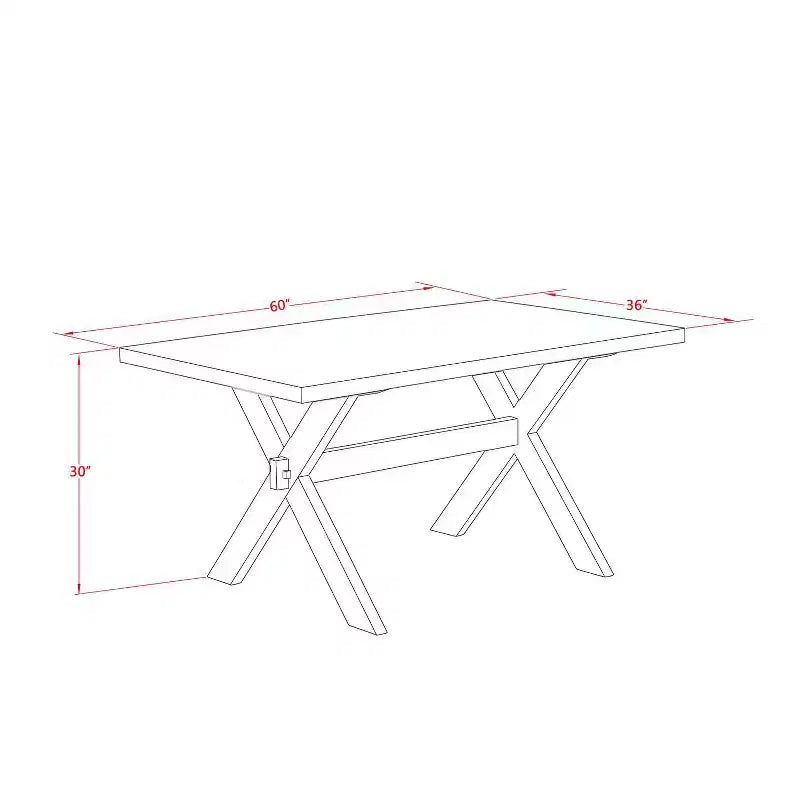 HomeStock 7-Piece Natural Oak Finish Solid Wood Top Dining Table with 6 Parson-Chairs