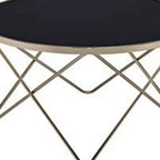 Royal Hampton Coffee Table, Black Glass & Gold