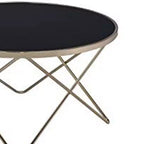 Royal Hampton Coffee Table, Black Glass & Gold