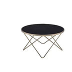 Royal Hampton Coffee Table, Black Glass & Gold