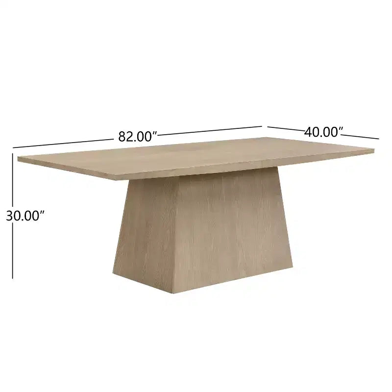 Table à manger surdimensionnée à pied central Kaia Farmhouse de Christopher Knight Home