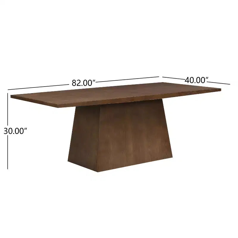 Table à manger surdimensionnée à pied central Kaia Farmhouse de Christopher Knight Home