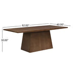 Table à manger surdimensionnée à pied central Kaia Farmhouse de Christopher Knight Home