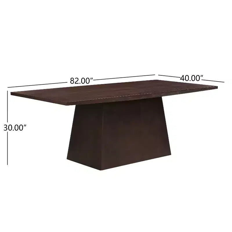 Table à manger surdimensionnée à pied central Kaia Farmhouse de Christopher Knight Home
