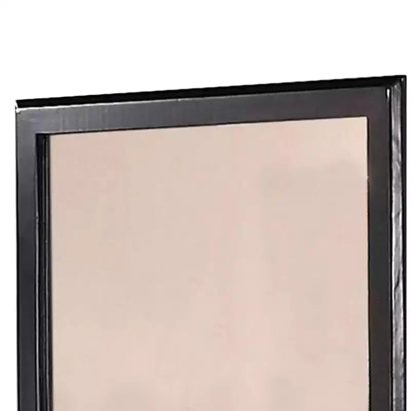 Miroir rectangulaire en bois encadré Royal Hampton de 36 pouces, noir