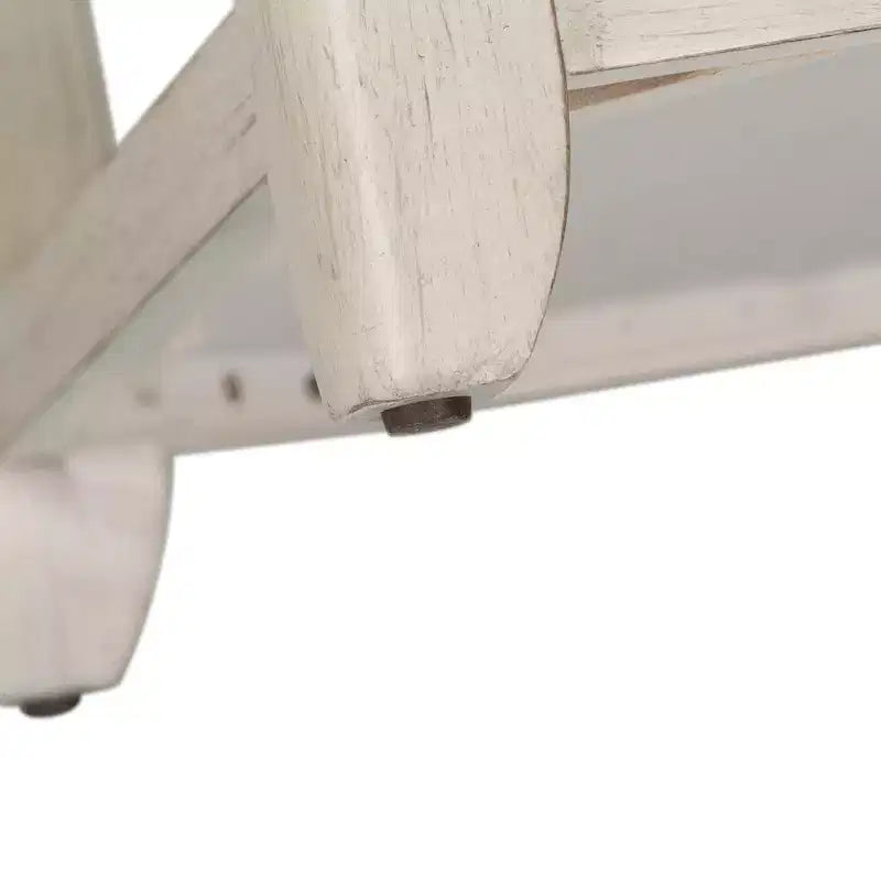 Liberty Furniture,Farmhouse Reimagined End Table with Basket in Antique White w/ Chestnut Top