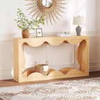 Table console de ferme de 63 pouces avec rangement, table de canapé en bois, meuble console étroit pour entrée et salon