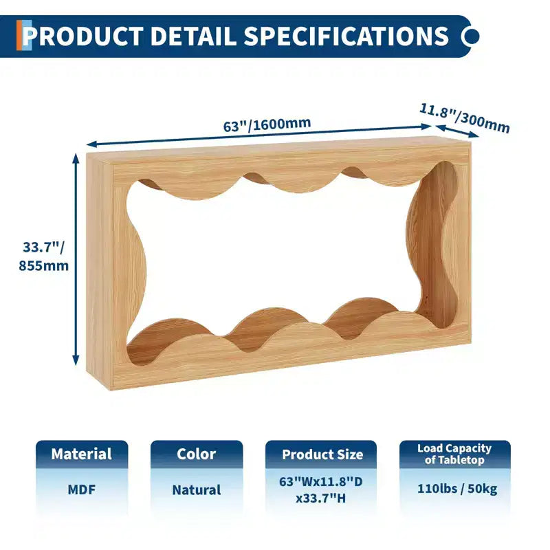 Table console de ferme de 63 pouces avec rangement, table de canapé en bois, meuble console étroit pour entrée et salon