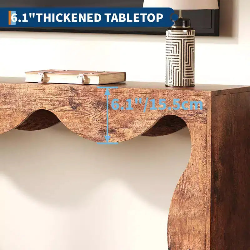 Table console de ferme de 63 pouces avec rangement, table de canapé en bois, meuble console étroit pour entrée et salon
