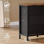 Longue commode de chambre avec 10 tiroirs en tissu, prise de courant et lumière LED, meuble TV pour téléviseurs de 65 à 75 pouces