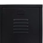 vidaXL Armoire en tôle noire avec étagères réglables moyennes