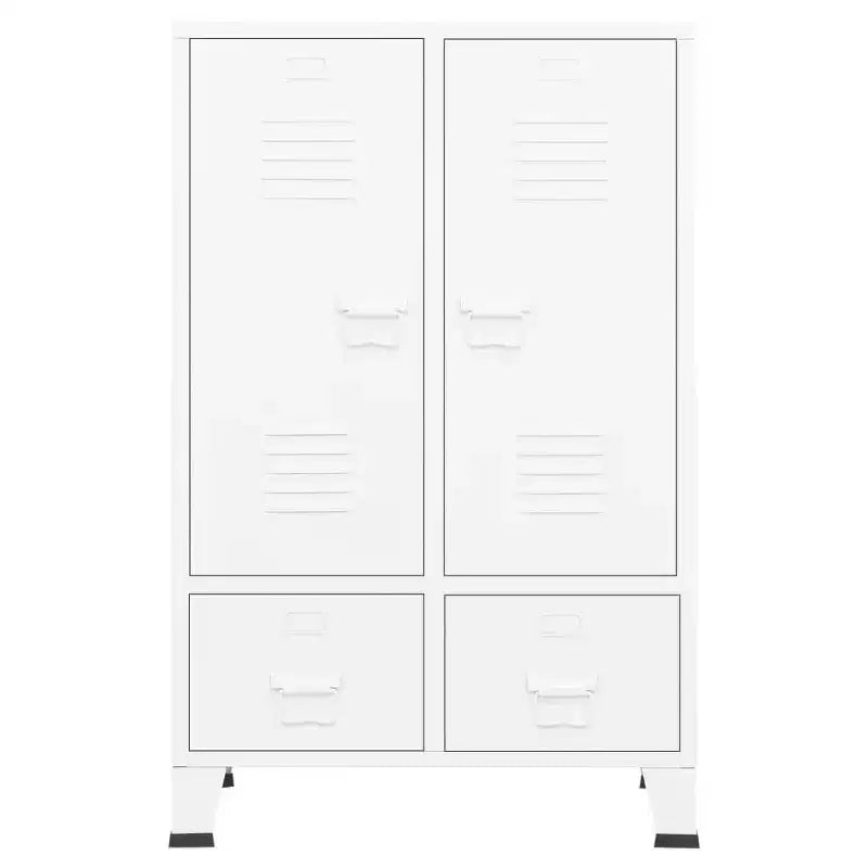 vidaXL Armoire en tôle noire avec étagères réglables moyennes